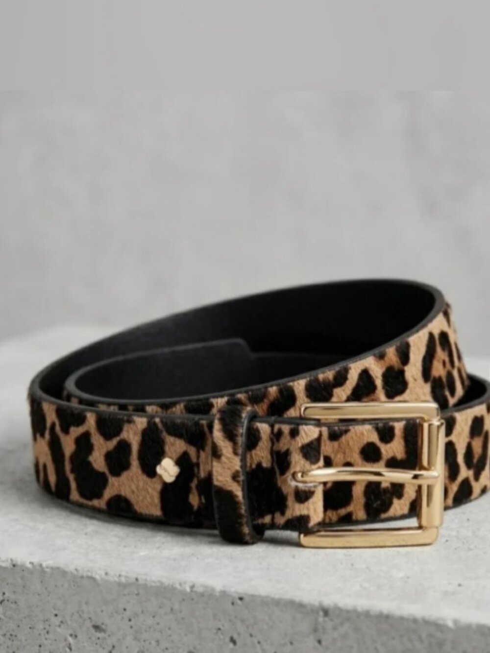 NWT kate spade Leopard Haircalf Belt size XL